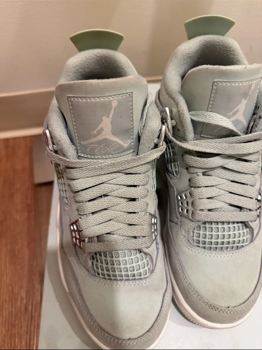 Jordan Suede Sneakers in Pale Mint Green